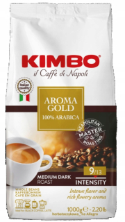 Zrnková káva - KIMBO GOLD 1 kg fazule Arabica