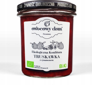 Sušené ovocie - Jahodový džem s bio 300 g škorica - ovocie