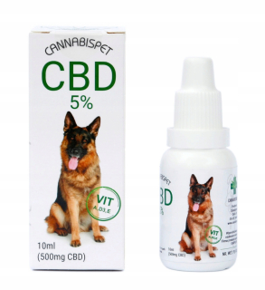 CBD - Konopný olej s CBD 5% pre zvieratá Cannabispet
