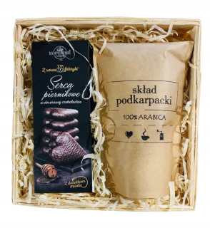 Darčekový kôš kávy s gingerbread darčekom