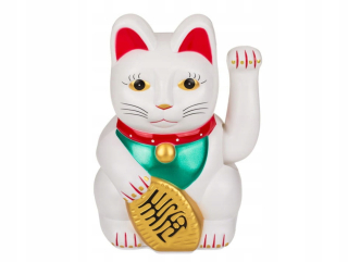 Cat Harsiness White XL Model II Maneki Neko 20 cm