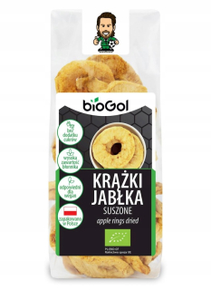 Sušené ovocie - Dosky jabĺk sušených bio 100 g - biogol biogol