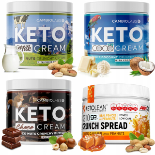 Arašidový krém keto mega set 4 chute najlepšie
