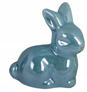 Veľkonočná dekorácia - Veľkonočná figúrka keramika Zając 4 cm