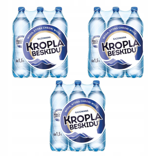 Kvapka perlivej vody BESKID 18x 1,5L