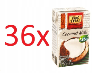 [Kś] 36 x kokosové mlieko svetlo 250ml skutočné thajské