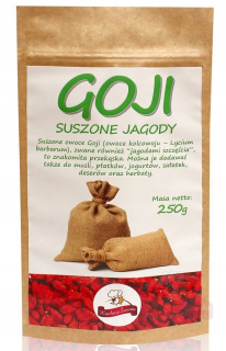 Sušené ovocie - [Kś] goji bobule, sušené 250 g kś
