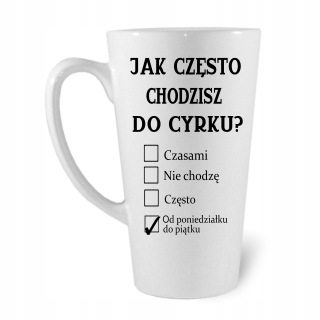 LATTE CUP s smiešny PRINTED do práce