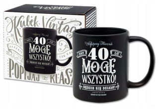 Hrnček vintage Som 40 rokov