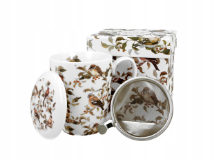 Darček na Valentína - Hrnček porcelánu 380 ml porcelánových vtákov