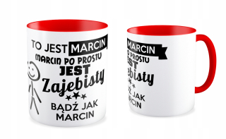 Červený hrnček je Marcin alebo ako vaše meno