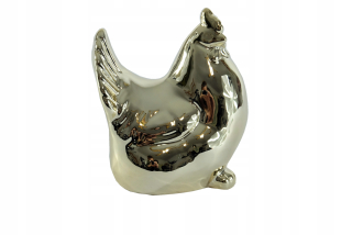 Veľkonočná dekorácia - Veľkonočná sliepka Ceramic Gold Figur 12 cm