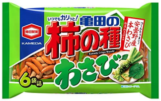 Japonska kuchyňa - Kaki Kaki No Tane Rice Crackers Wasabi 182g