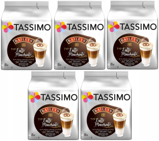 Kávové kapsule - 5 x 16 kapsúl TASSIMO BAILEYS LATTE MACCHIATO