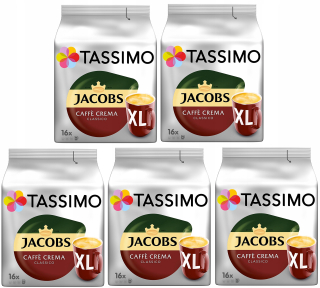 Kávové kapsule - Kapsuly 5 x 16 Tassimo Caffe Crema Classico XL