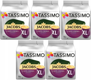 Kávové kapsule - Kapsuly 5 x 16 Tassimo Caffe Crema Intenso XL