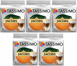 Kávové kapsule - 5 x 16 kapsúl TASSIMO Latte Macchiato CARAMEL