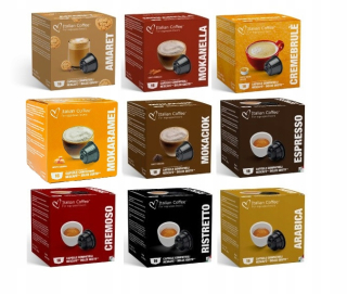 Kávové kapsule - Kapsuly Dolce Gusto talianska káva 9x16 sada