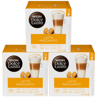 Kávové kapsule - NESCAFE DOLCE GUSTO LATTE MACCHIATO Kapsuly 90ks