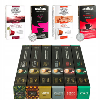 Kávové kapsule - Nespresso Kapsuly značkové prémiové nastavené 100ks