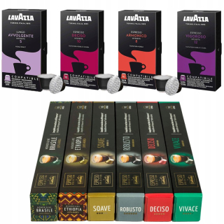 Kávové kapsule - Kapsuly Nespresso značky Flaváče sveta 10x10ks