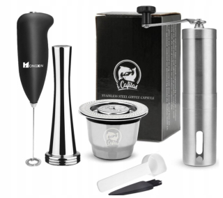 NESPRESSO kapsule nerezová brúska SET