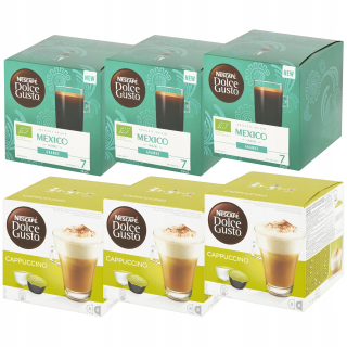 Kávové kapsule - Kapsuly Nescafe Dolce Gusto BIG SET káva 3 + 3