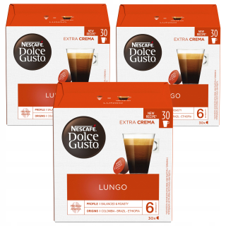 Kávové kapsule - NESCAFE DOLCE GUSTO LUNGO 3X30 Kapsuly