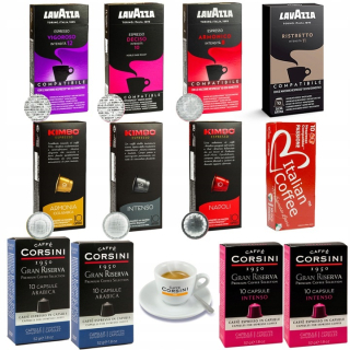 Kávové kapsule - Nespresso kapsuly Super Set + CUP 120PC