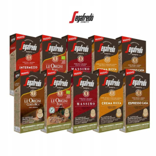 Kávové kapsule - SEGAFREDO NESPRESSO ZMES PRÍCHUTÍ kapsuly 100ks BIO