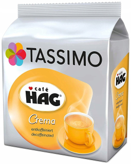 Káva bez kofeínu - Tassimo Jacobs Cafe Hag Crema Crema