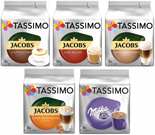 Kávové kapsule - Tassimo Jacobs Kapsuly Mlieko Káva Set 48ks
