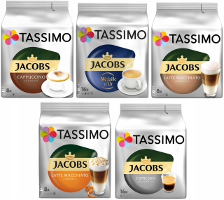 Kávové kapsule - Tassimo Jacobs Kapsuly Set Latte Crema 56ks