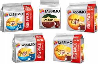 Kávové kapsule - Kapsuly Tassimo Morning Crema XL 100 čiapky