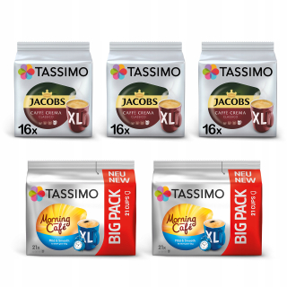 Kávové kapsule - Tassimo Jacobs Big Pack Capsules, 90 čierna káva
