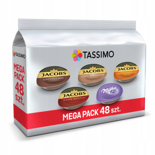 Kávové kapsule - Tassimo Jacobs Megapack Capsules, 48 kusov