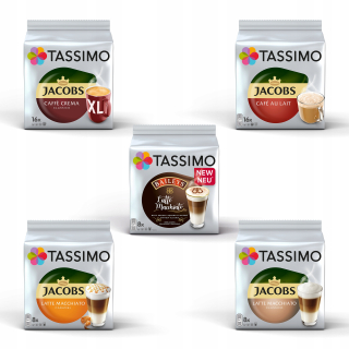 Kávové kapsule - Tassimo Jacobs a Baileys kapsuly, 56 kusov