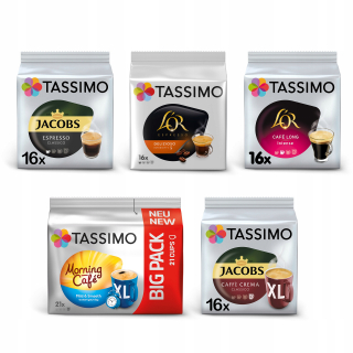 Kávové kapsule - Tassimo Jacobs a L'alebo Káva kapsuly, 85 káv