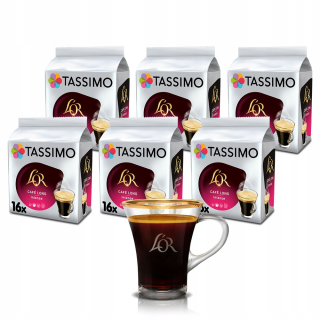 Kávové kapsule - Tassimo L'alebo Cafe Dlhé intenzívne kapsuly, 96 kusov