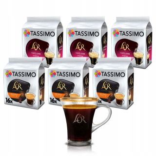 Kávové kapsule - Tassimo L'alebo kapsuly Set 96 kusov + zadarmo