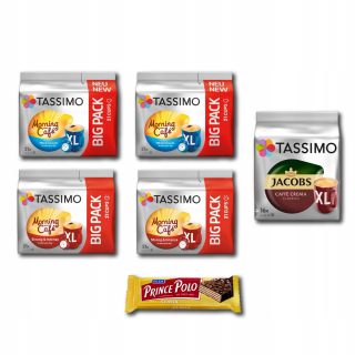 Kávové kapsule - Kapsuly Tassimo Morning Crema100pcs + Free