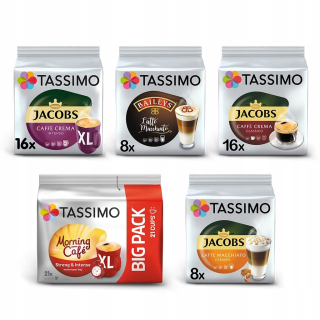 Kávové kapsule - Tassimo Mix Kapsuly Čierna a biela káva, 69 ks.