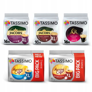 Kávové kapsule - Tassimo Mix Capsule Black Coffee Set, 90ks.