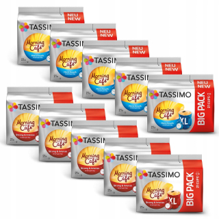 Kávové kapsule - Kapsuly Tassimo Black Coffee Set XL, 210ks.