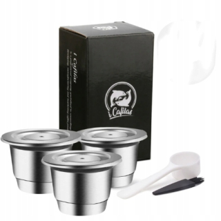 Kávové kapsule - Opakovane použiteľné kapsuly Nespresso Steel 3ks