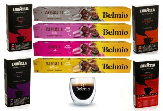 Kávové kapsule - Kapsuly s kávou pre Nespresso Lavazza a Belmio Mix