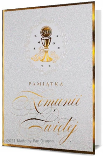 Prvé sväté prijímanie - Pastelová prijímacia karta elegantná veľká KPE124