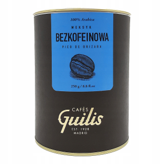 Zrnková káva -  Bez kofeínovaných kávových zŕn 100% kaviarne guilis 250g