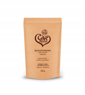 Káva bez kofeínu - Kávové zrná Columbia bez kofeínu 250g
