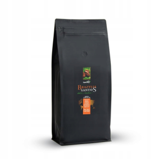 Zrnková káva - Káva Brazília Santos 1KG Čerstvo Pečené Arabské100%